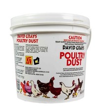 Poultry Dust 3kg David Grays FRESH! Maldison Lice Fleas Feather Mite Ticks Chook