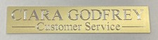 Engraved 8x2 Custom Name Plate Office Wall Door Desk Gold Metal Sign Plaque