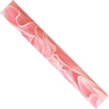 CHARNWOOD Woodturning AR17 Acrylic Pen Blanks Pink with White Swirl