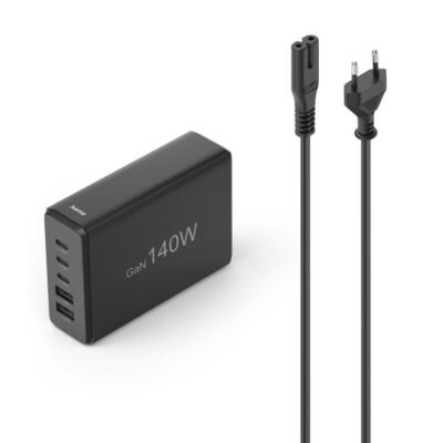 Hama 5-Port Schnellladegerät 140W, USB-C & A, PD, Multi-Ladestation