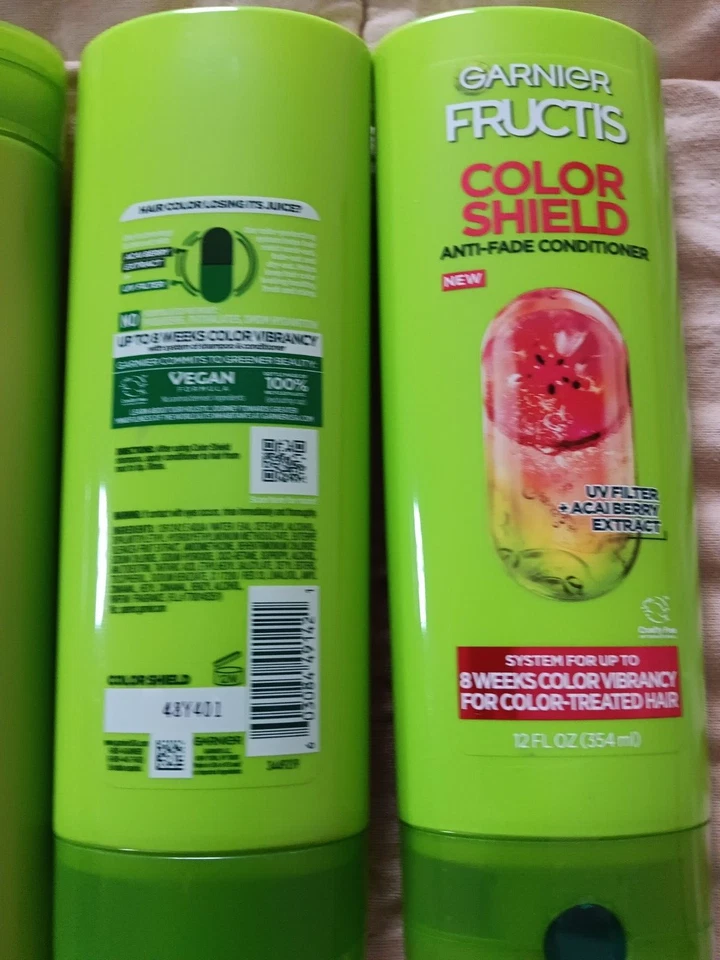 Garnier Fructis Color Shield Acai Berry & Grape Seed Oil Shampoo Conditioner Lot - Image 3 of 4