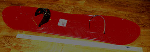 "Torpedo - Sceptor" Red Plastic 110-cm Snowboard by Paricon (Canada)