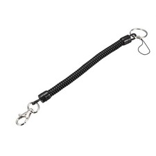 Spiral Retractable Coil Springs Lanyard with Lobster Claw Clasps Steel Hook