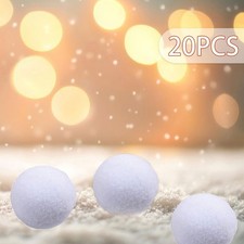 Fake Snowballs White Snowball Fight Balls for Kids Soft Synthetic Fiber 2.76
