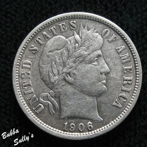1906 Barber Dime — photo from another recent sale