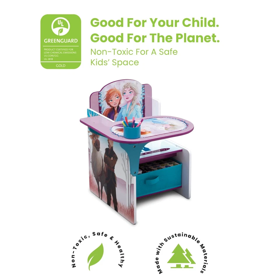 Delta Children Chair Desk with Storage Bin, Disney Frozen II - Image 3 of 4