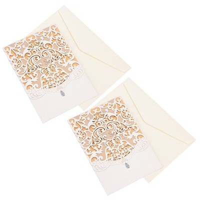 2 Pack Einladungskarten Hochzeit Briefumschlag Geburtstagsfeiereinladungen