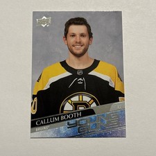 Callum Booth 2020-21 Upper Deck Young Guns Rookie Card #704 Boston Bruins 