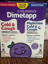 Dimetapp Children  s Day/Night Cold Cough Grape 2 Pack  4 Oz Bottles  EXP 04/27