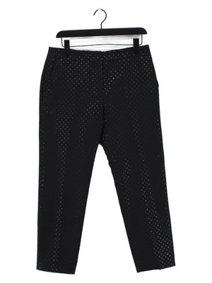 Weekend Max Mara Damen Hose UK 10 schwarz Baumwolle mit Polyester Chino