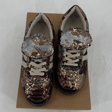 NEW Steve Madden Madrid Sneakers Sequin Camo Sparkly Metallic Shoes Women Sz 6.5
