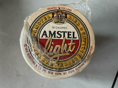 Vintage Pack of 40+ Amstel Light Beer 1 1/4'' Cardboard Coasters NEW