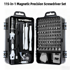 Magnetic Precision 115 in 1 Repair Screwdriver Set PC Phone Electronics Tool Kit