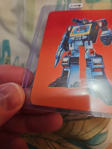 1985 Transformers G1 Hasbro Action Cards #104 SOUNDWAVE Hard Sleeve RARE Vtg - Picture 4 of 7