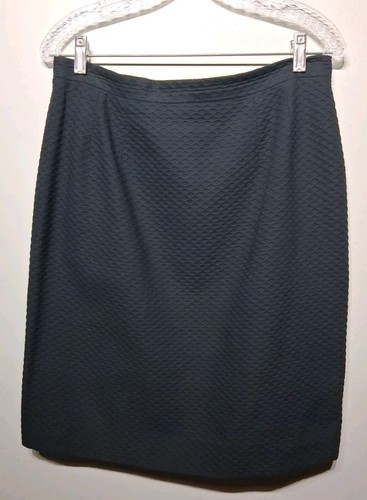 Balenciaga, Vtg Balenciaga Paris Cotton Black Pencil Knee Length Skirt Size FR 44