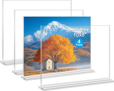 Acrylic Picture Frames 8X10 Inches, 4 Pack Clear Plastic Picture Frames Holder S