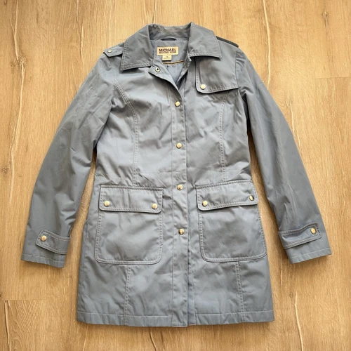 Michael Kors Parka Giacca Azzurro Cappotto Anorak Donna Taglia S M Casual