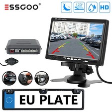 170° Weitwinkel HD Rückfahrkamera Kennzeichen Halter Sensoren Mit 7 Zoll Monitor