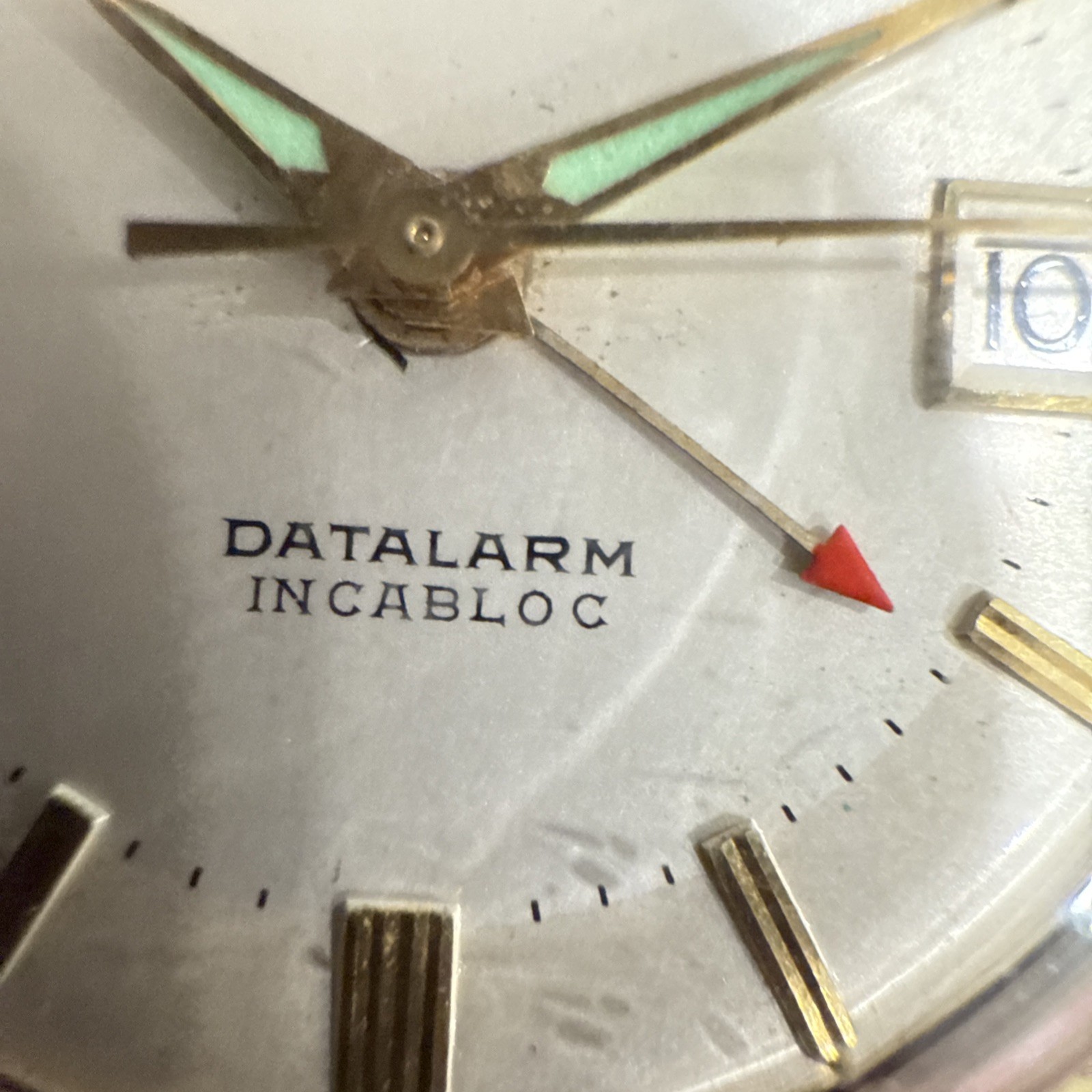 Vintage ANGELUS DATALARM INCANLOC  "Wrist Alarm" 1960's Manual Wind image 5