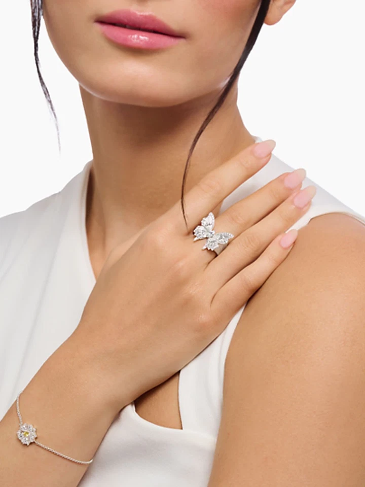 Thomas Sabo TR2495-051-14-58 Anello da cocktail Fiore con pietre argento Signore - Immagine 2 di 3