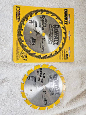 DeWalt Tools DW9055 16 Tooth DW9054 24 Tooth 5-3/8'' Circular Saw 2 Blades