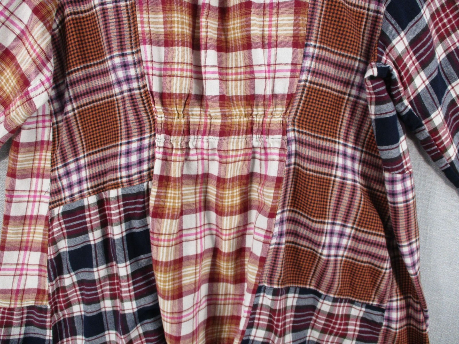 Patchwork Plaid Open-Front Cardigan Coatigan Jack… - image 9