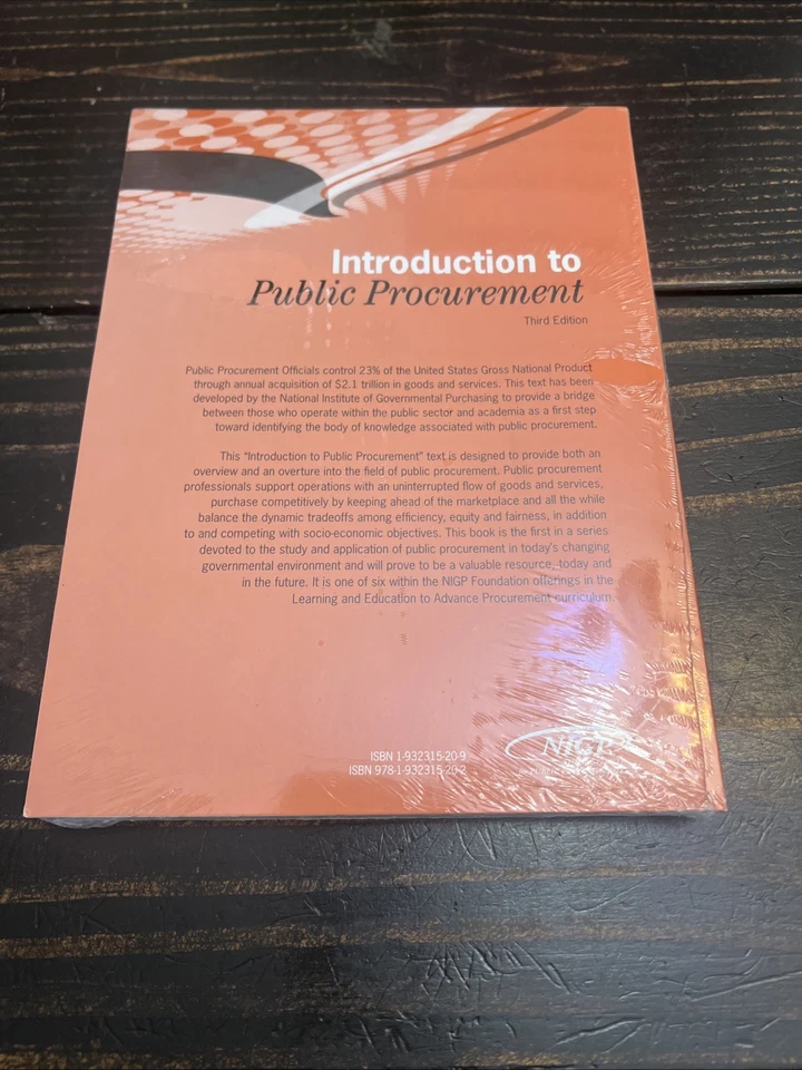 Introduction To Public Procurement Third Edition - Isbn 9781932315202 SEALED - Image 2 of 3