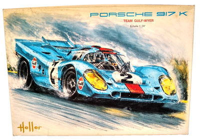 Heller Porsche 917 K Team Gulf-Wyer 1/24 Model Kit L 744 France 1972 Complete