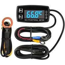 RPM&Temperature Display Digital LED Engine Hour Meter External Powered Operating