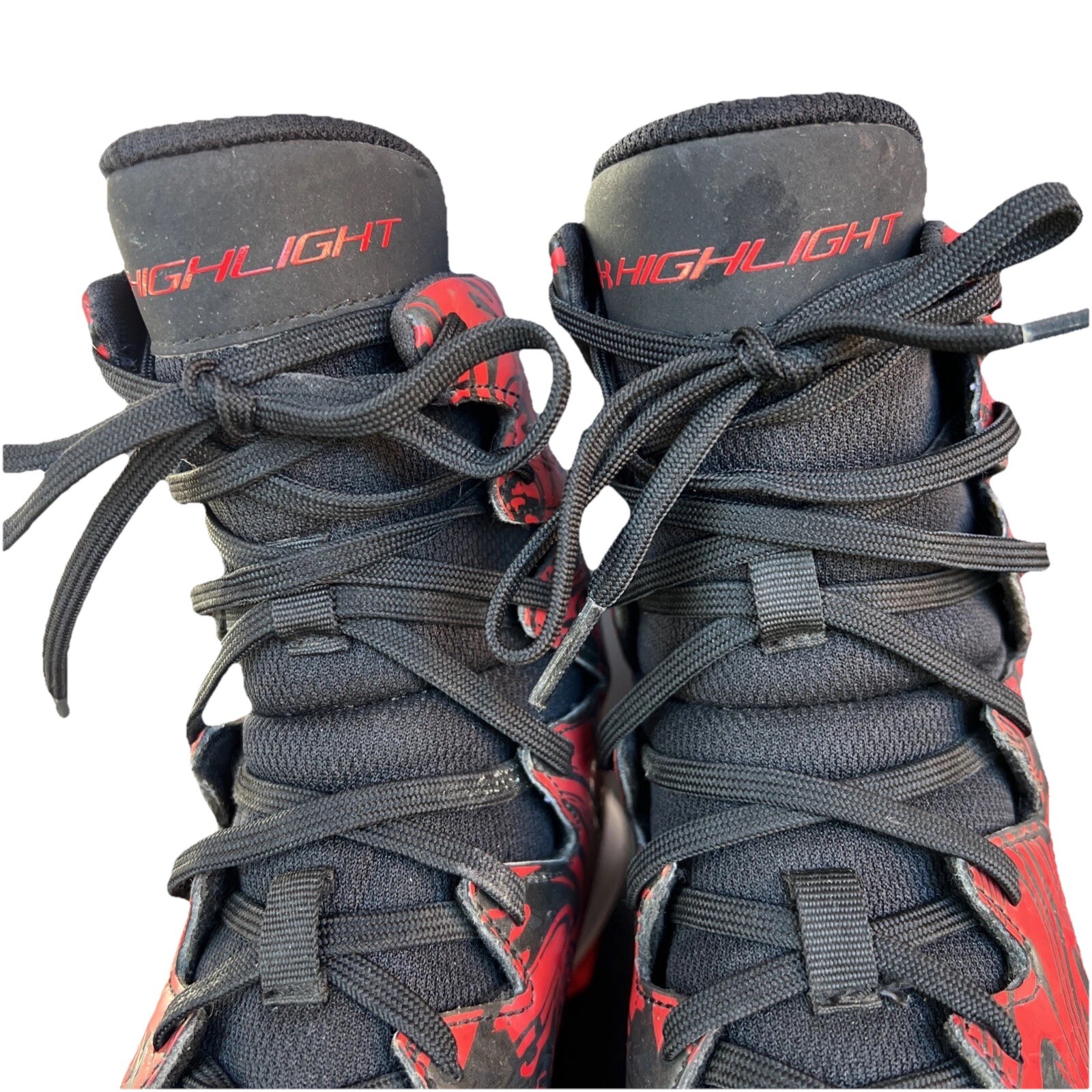 Under Armour Highlight Lux Marble Mens Sz 7 Football Cleats Red Blk 1289772-061 thumbnail 10