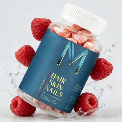 Hair Skin and Nails Gummies - Supports Healthy Hair - Vegan biotin Vitamins