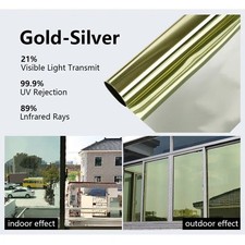 One Way Mirror Reflective Window Film Home Privacy Solar Tint Foil Glass Sticker