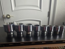 Craftsman 34 Drive 8 Piece Socket Set 1 116 To 2 38 Sae- 12 Point- Usa
