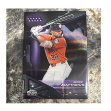 2026 Topps Chrome Black Rookie Brice Matthews Purple Refractor RC 18/75 Astros🔥