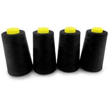 4 Cones of 3000 Yards Each Spool Thread for All Purpose Serger Overlock Quilt...