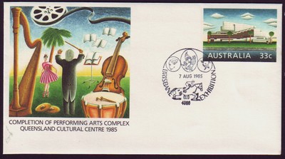 1985 BRISBANE EXHIBITION PICTORIAL CANCEL ON COVER ...