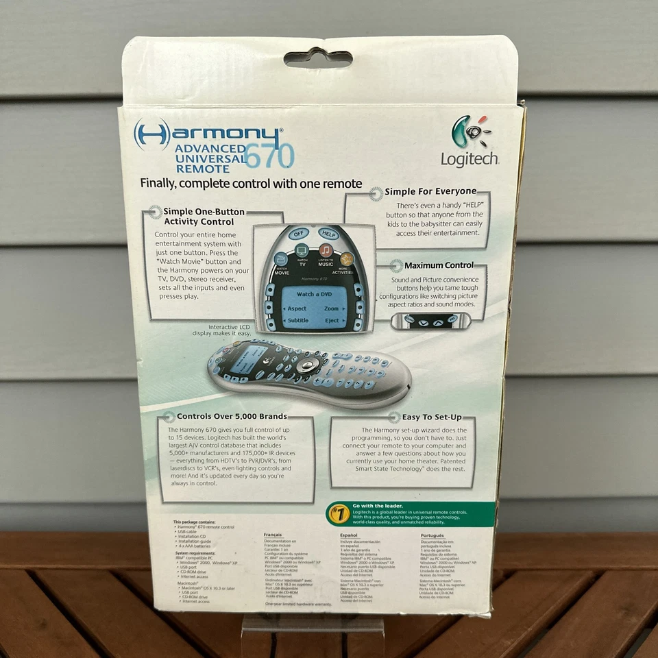 Logitech Harmony 670 Advanced Programable Universal Remote Control LCD Backlight - Image 2 of 4