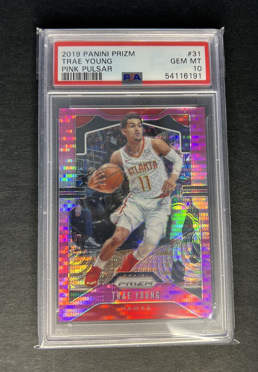 2019-20 Panini Prizm - Trae Young #31 Pink Pulsar Prizm /42
