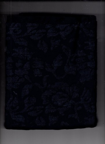 1 yard fabric burnout velvet navy nylon spandex 54" wide - Picture 4 of 5