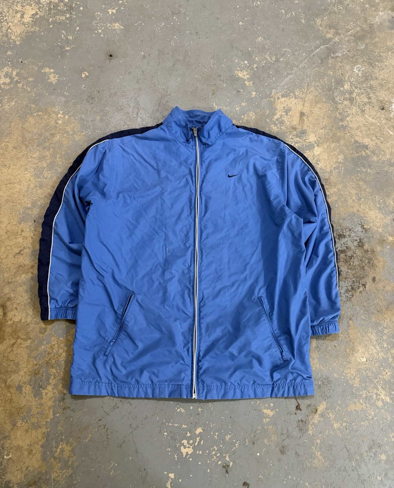 Vintage Light Blue 2000’s Nike Y2K Grunge Windbreaker Jacket Coat-Size XXL