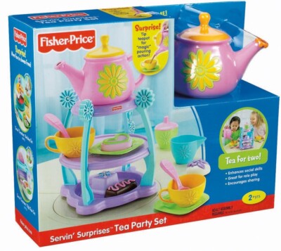 Fisher Price Servin Surprises Tea Party Set Tea for Two 2+ years  Very Rare