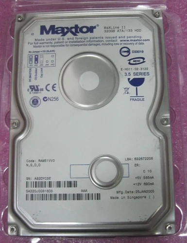 Maxtor 320GB IDE 5A320J0 MaXLine II ATA/133 HDD 3.5" HDD