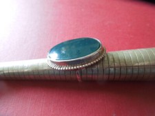 J4063 VTG SOLID SILVER HANDCRAFTED LARGE SIZE AGATE RING SEE DESCRIPTION