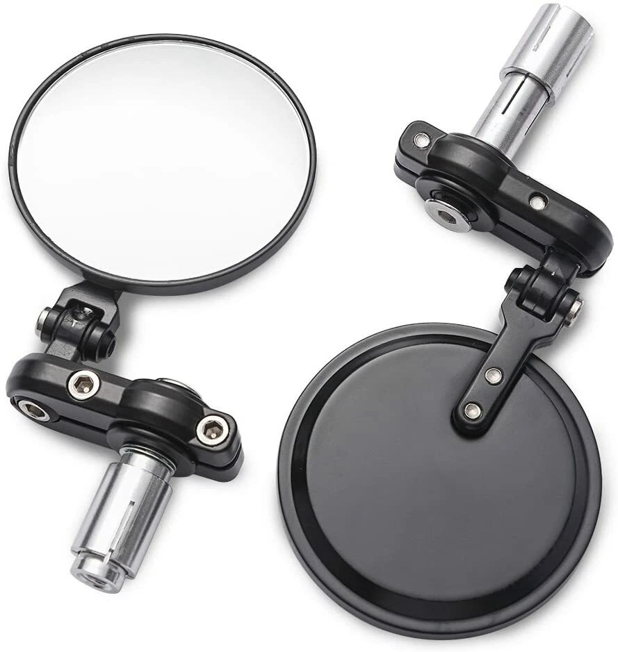 For Suzuki DRZ-400 DRZ400 CNC Motorcycle Foldable 7/8" Bar End Mirrors Rearview - Image 3 of 4