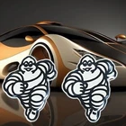 2x MICHELIN Resin Decal Sticker Universal Car Sticker H: 4.6cm x W: 3.7cm
