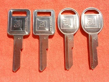 4 CORVETTE CAMARO NOVA CHEVELLE IMPALA MALIBU KEY BLANKS 1968 1972 1976 1980