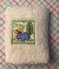 Disney Baby Soft Cream Blanket Satin Back Winnie the Pooh Eeyore Tree 30X40