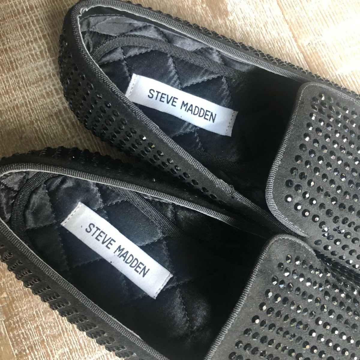 Steve Madden Men\'s Black Dazzlee Studded Classic Dress Loafer Shoes Size 7 Steve Madden Loafers & Penny Loafers | DSW main image 4
