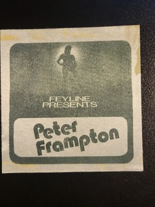 PETER FRAMPTON USED BACKSTAGE PASS FROM THE 70'S OR 80'S