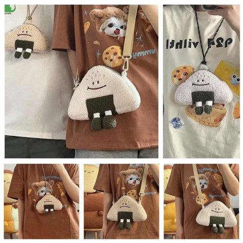 Neck Purse Bag Rice Ball Plush Bag Satchel Crossbody Bags Women | eBay